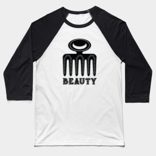 Ghana Sankofa Adinkra Symbol "Beauty" Black Baseball T-Shirt